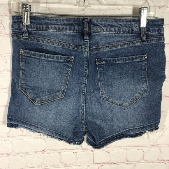 Kensie Jeans Distressed Frayed Blue Denim Shorts - Size 8/29 - Picture 2 of 7